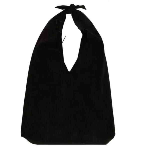 The Row Handbags - The Row Suede Bindle Bag Black Slouchy Sack Knotted Shoulder Strap Authentic